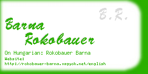 barna rokobauer business card
